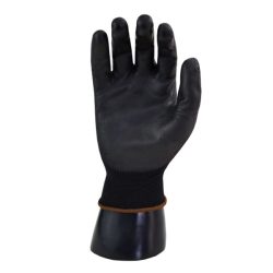 GUANTE DE POLIESTER RECUBIERTO DE POLIURETANO EDGE ANSELL 48-126 NEGRO NÚMERO 7