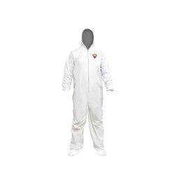 OVEROL MASTER MR SEGURIDAD SP1001 BLANCO TALLA EXTRA GRANDE CON CUBREZAPATO