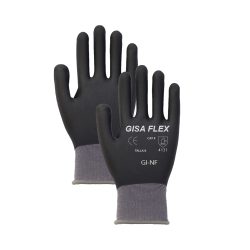 GUANTE DE NYLON GI-NF NITRILO MICROESPUMADO COLOR NEGRO TALLA 8