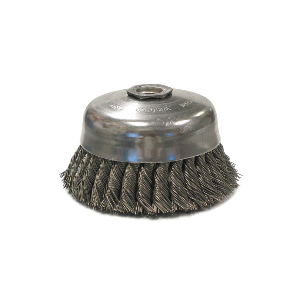CEPILLO DE COPA DE ALAMBRE TRENZADO WEILER 05151 5'' X .020'' X 5/8''
