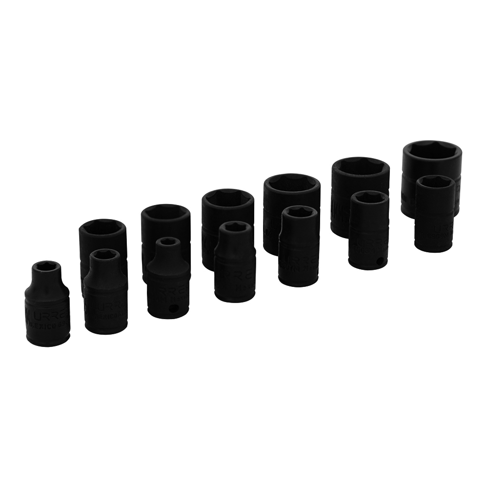 JUEGO DE 13 DADOS DE IMPACTO URREA 69206 MÉTRICOS 1/4''