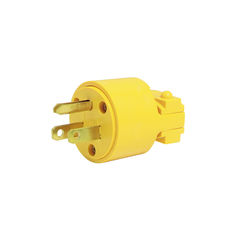 CLAVIJA SURTEK 136509 CON ABRAZADERA PLASTICA ATERRIZADA 15 AMPERES 127 VOLTS