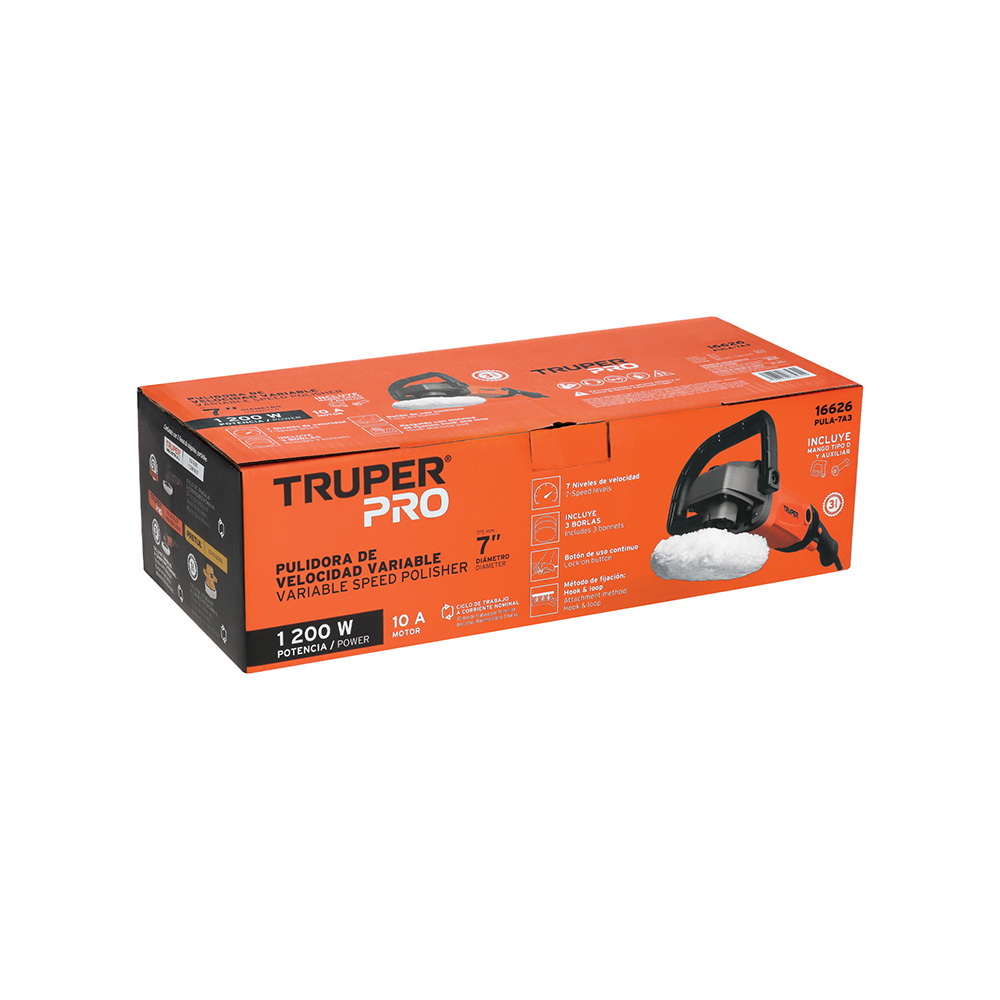 PULIDORA TRUPER PULA-7A3 DE 7 PULGADAS CON 1200 WATTS PROFESIONAL - Image 3