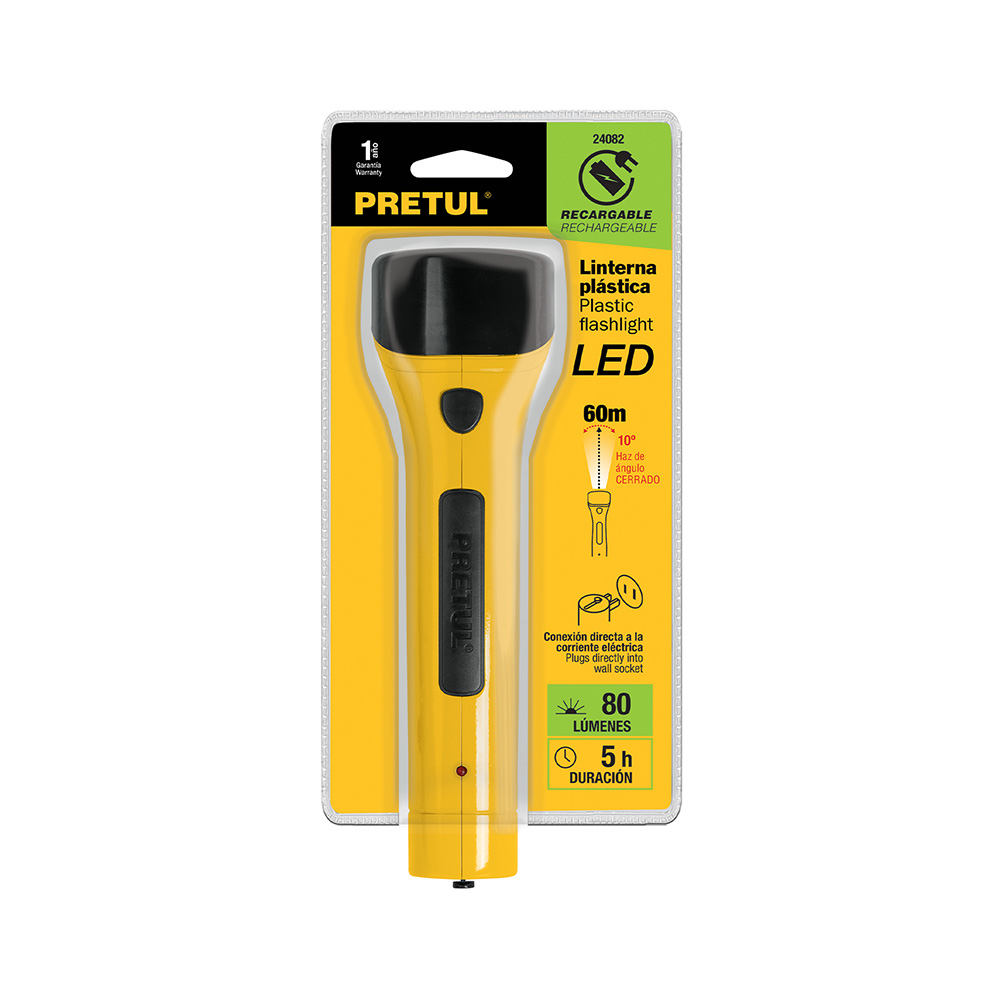 LINTERNA RECABLE DE LED 80 LUMEN TRUPER PRETUL LILE-7P
