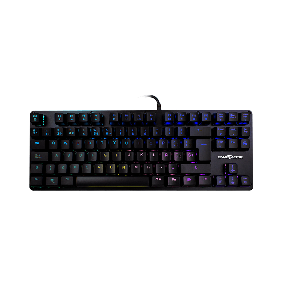 TECLADO MECANICO VORAGO KBG500-RD USB NEGRO TKL GAME FACTOR