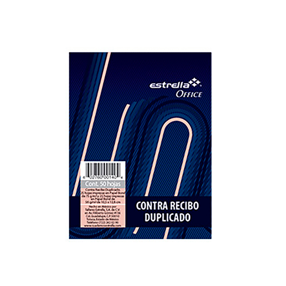 CONTRA RECIBO ESTRELLA 0140 OFFICE 50 HOJAS DUPLICADO
