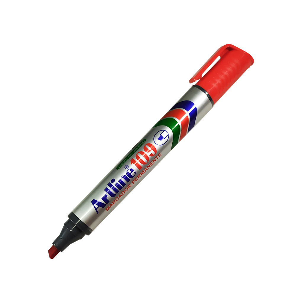 MARCADOR PERMANENTE ARTLINE EK-109R ROJO 5 MILIMETROS PUNTA CINCEL - Image 3