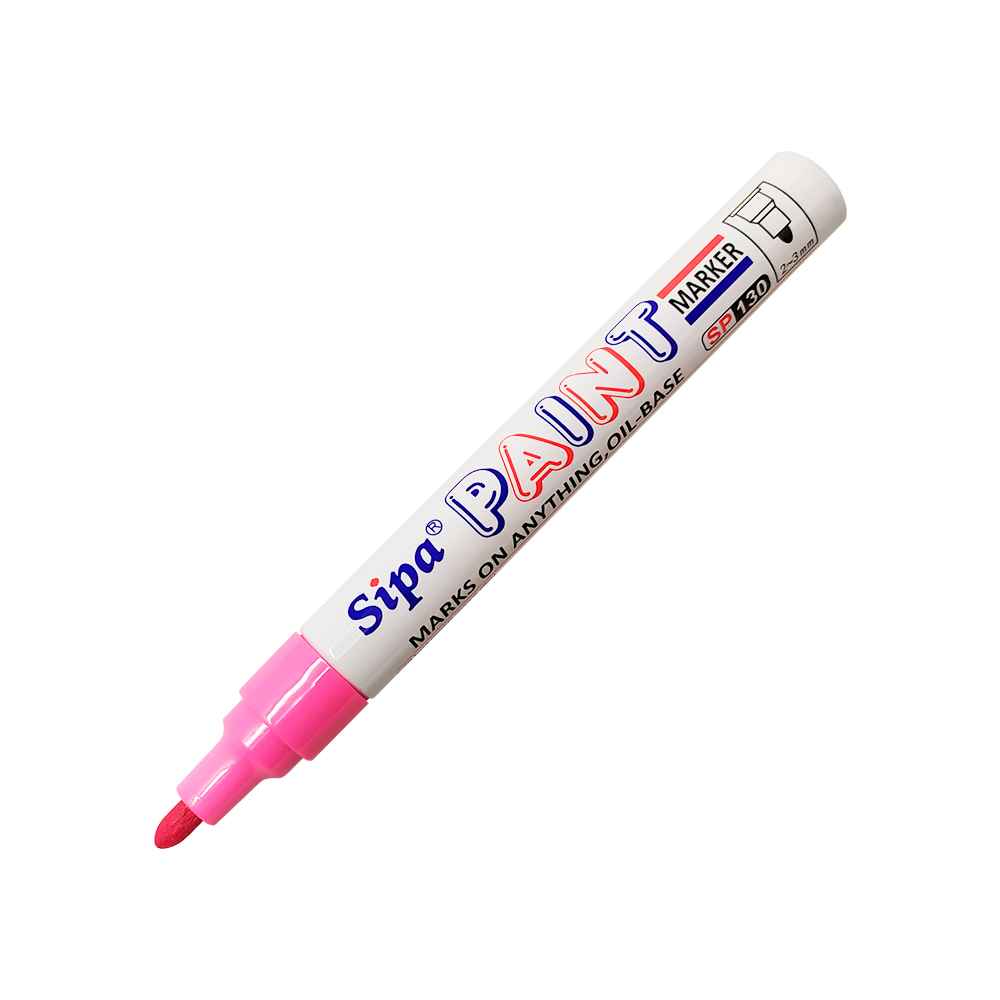 MARCADOR DE PINTURA SIPA PAINT SP130 ROSA PUNTA POROSA TIPO BALA DE 3 MILIMETROS - Image 2