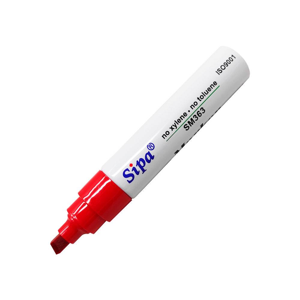 MARCADOR PERMANENTE SIPA MARKER SM363 ROJO PUNTA CINCEL 6.0 MILIMETROS - Image 2