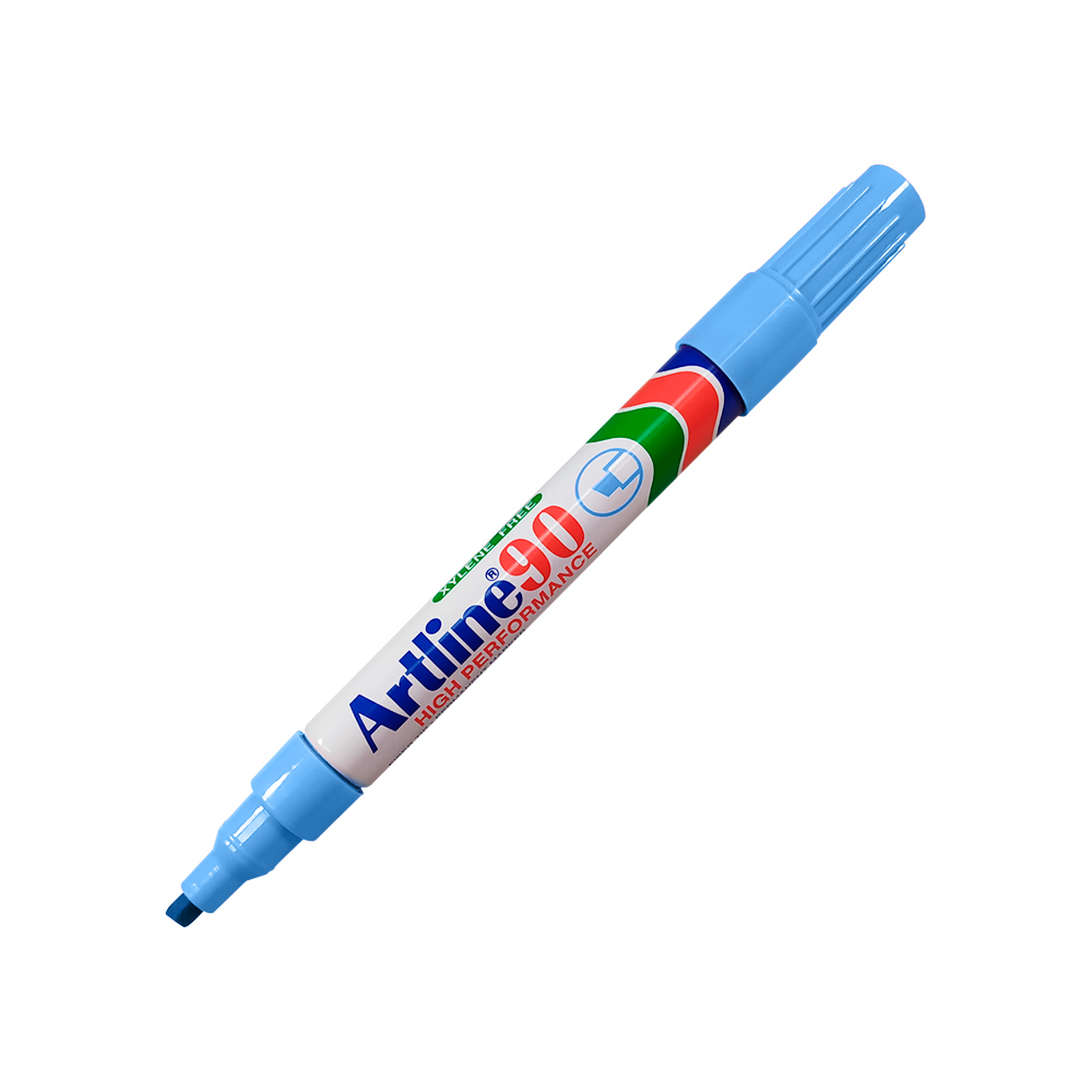 MARCADOR PERMANENTE ARTLINE EK-90AC AZUL CIELO 5 MILIMETROS PUNTA CINCEL - Image 3