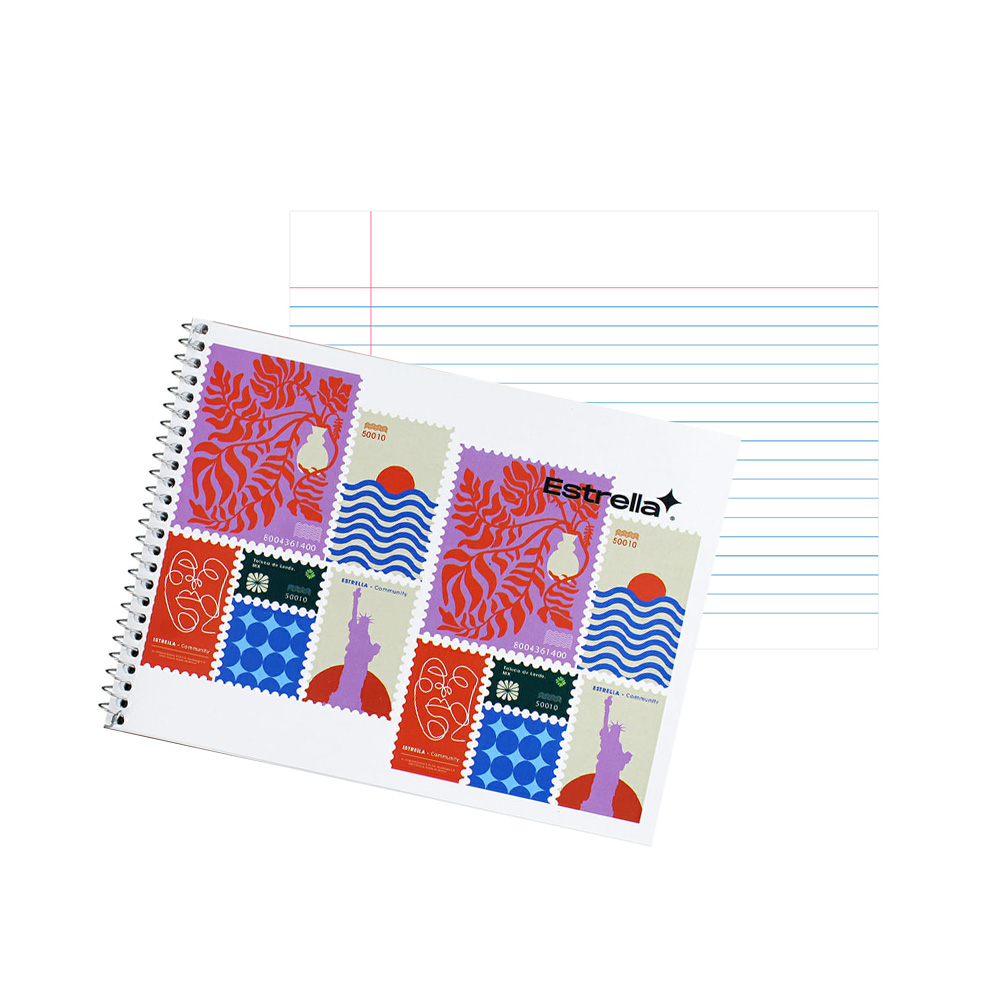 CUADERNO FORMA ITALIANA ESTRELLA 0156 RAYA ESPIRAL 100 HOJAS - Image 3