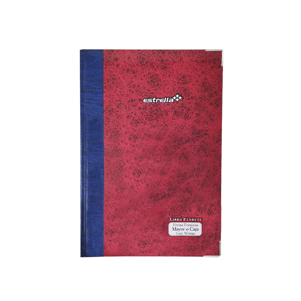LIBRO FLORETE ESTRELLA 0107 96 HOJAS FORMA FRANCESA MAYOR O CAJA