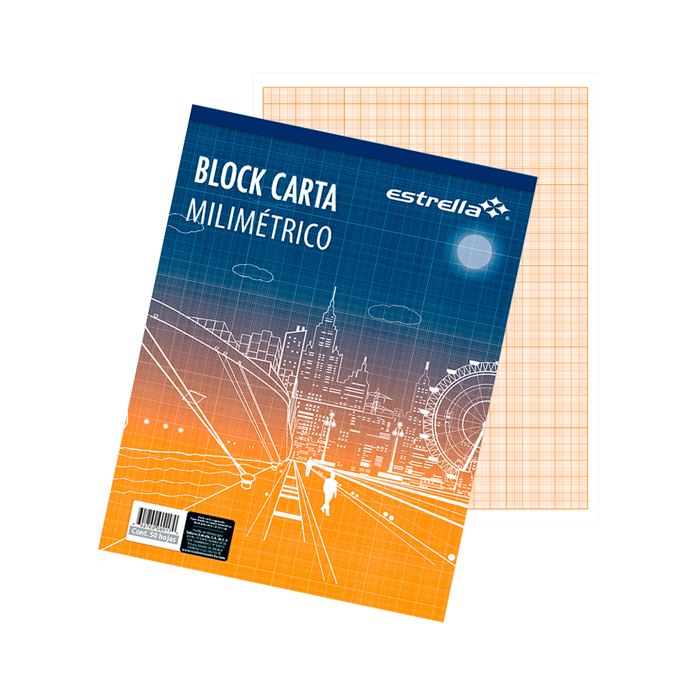 BLOCK CARTA ESTRELLA 0017 MILIMETRICO 50 HOJAS - Image 3