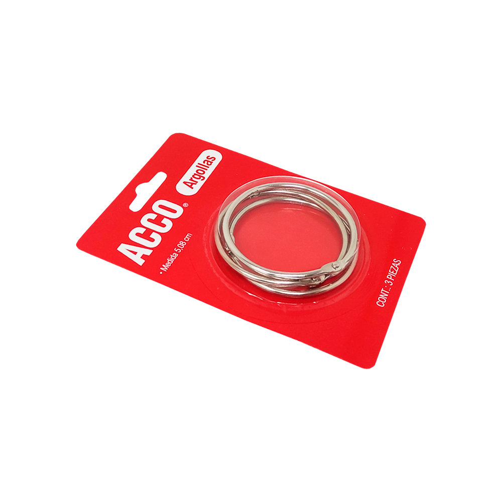 ARGOLLA METALICA ACCO P1111 PAQUETE CON 3 PIEZAS 2'' - Image 3
