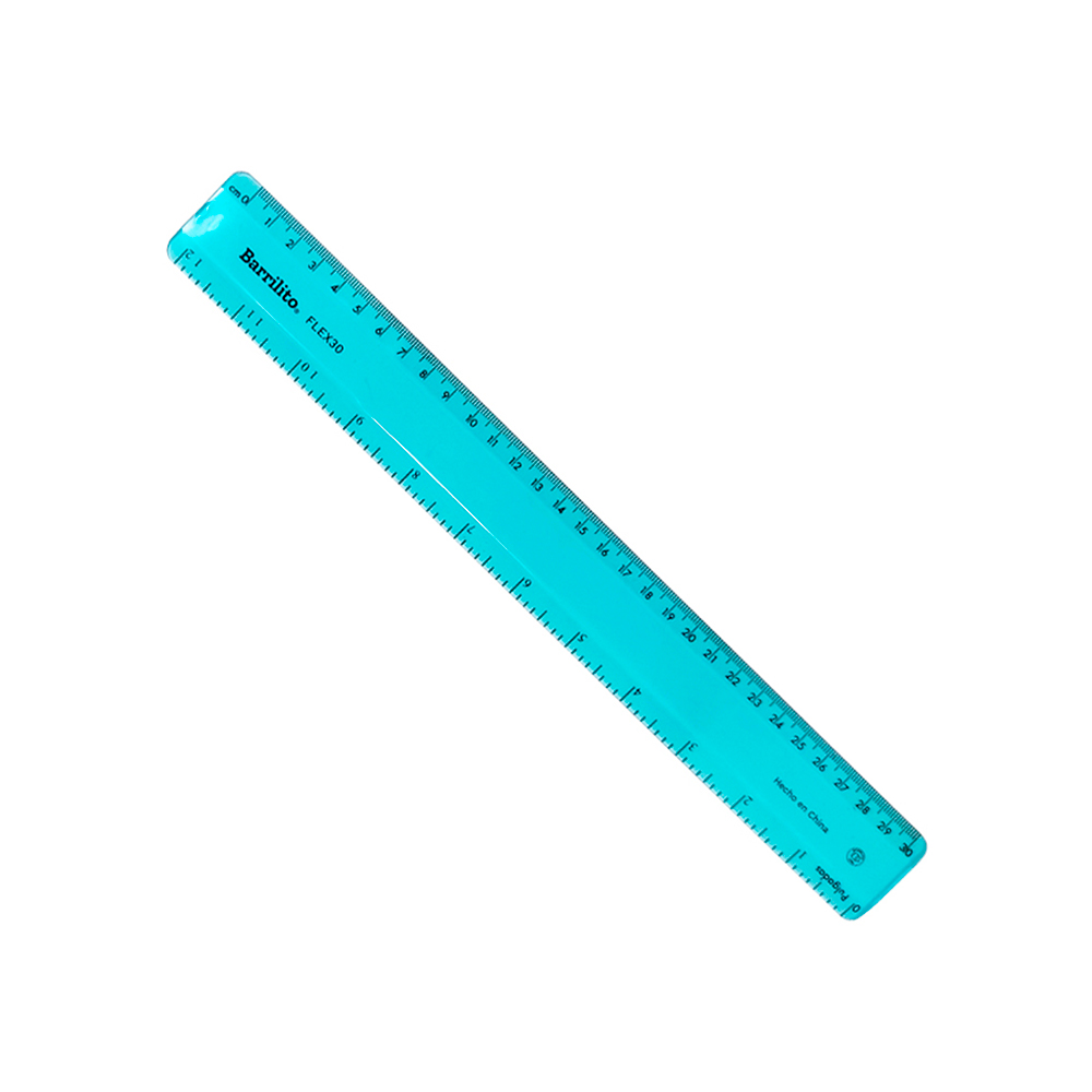 REGLA DE PLASTICO SUPER FLEXIBLE BARRILITO FLEX30 30 CENTIMETROS