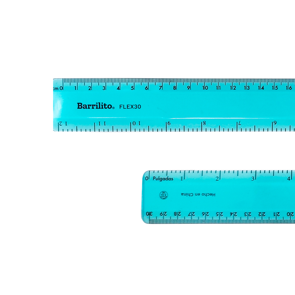 REGLA DE PLASTICO SUPER FLEXIBLE BARRILITO FLEX30 30 CENTIMETROS - Image 2