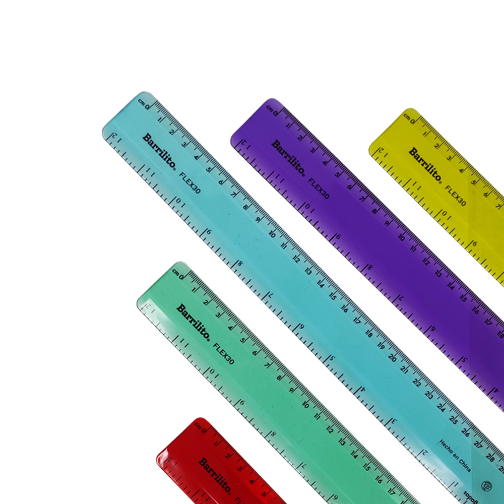 REGLA DE PLASTICO SUPER FLEXIBLE BARRILITO FLEX30 30 CENTIMETROS - Image 3