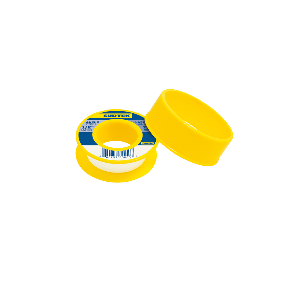 CINTA TEFLON SELLA ROSCAS SURTEK 138050 1/2'' X 7 METROS
