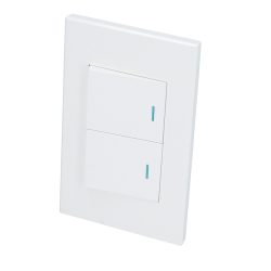 PLACA CON 2 SWITCH SURTEK P622B 1/2 COLOR BLANCO