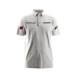 PLAYERA INSTITUCIONAL TIPO POLO THORO 16 EDICION 2025 TALLA EXTRA GRANDE HOMBRE BLANCO