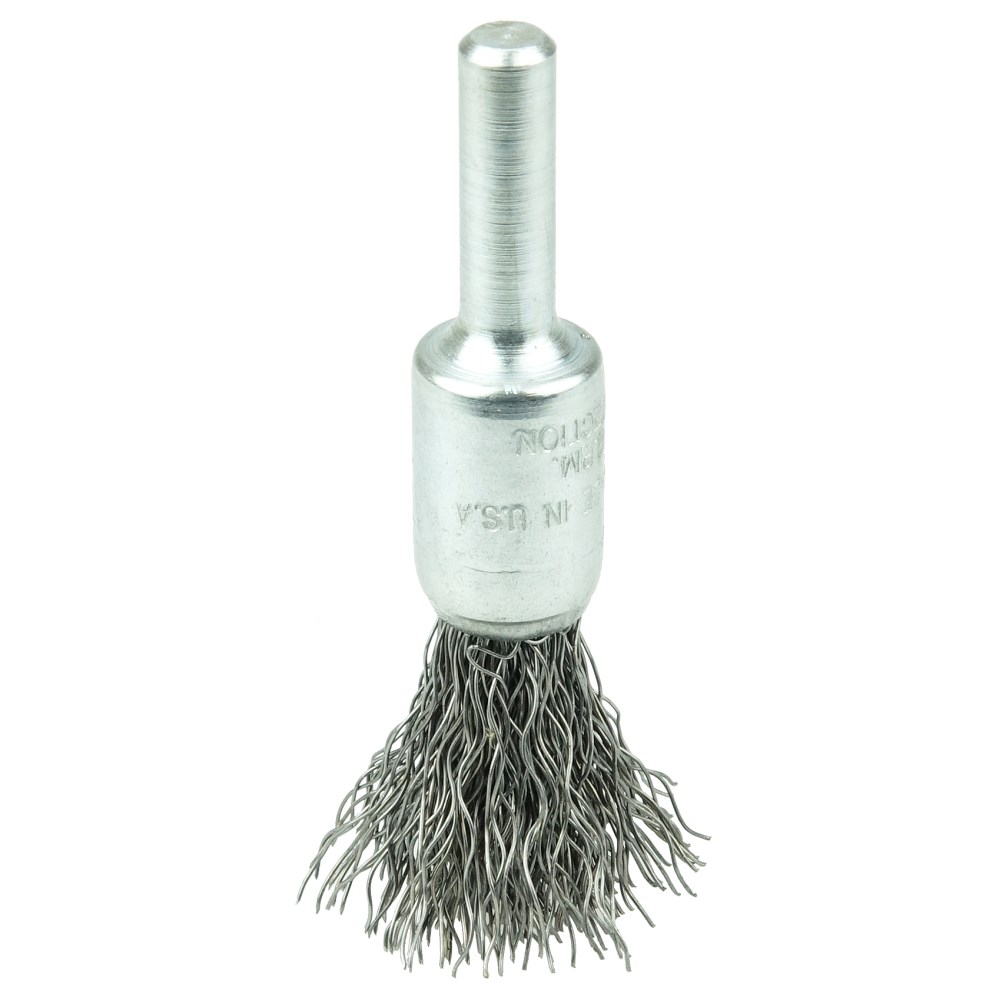 CEPILLO DE PUNTA ONDULADO WEILER 10188 ACERO INOXIDABLE VASTAGO DE 1/4'' 3/8'' X.006