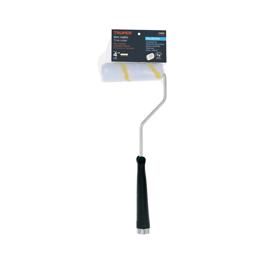 MINI RODILLO PARA PINTAR TRUPER ROPI-420N DE 4 PULGADAS POLIESTER