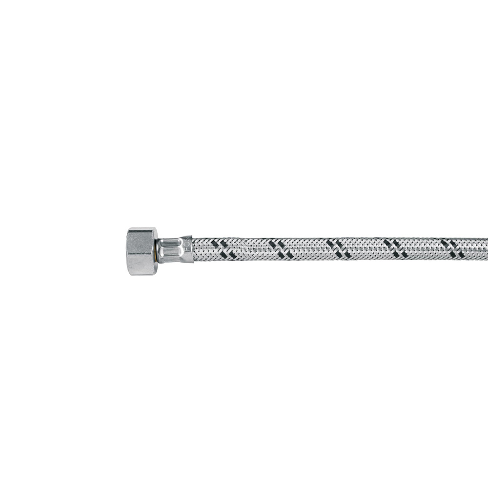 MANGUERA FLEXIBLE PARA W.C. FOSET FTE-55X TRENZADO ACERO INOXIDABLE T-FLEX TUERCAS LATON/LATON - Image 2