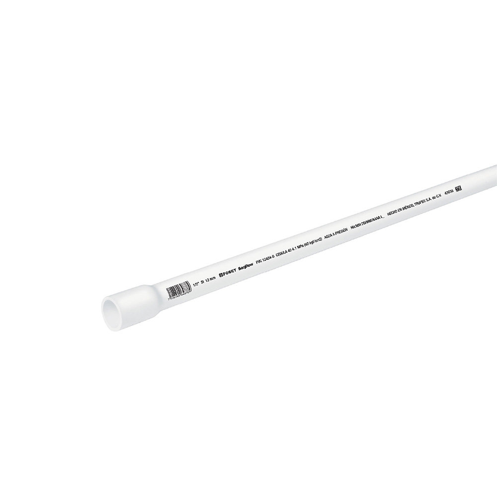 TUBO 3 METROS SERIE INGLESA FOSET PVC-001 1/2 PULGADA