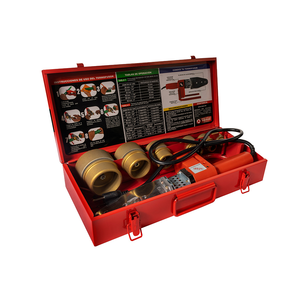 KIT DE TERMOFUSION CON DADOS IUSA 616422 DIAMETROS 20 MM (1/2'') - 63 MM (2'') - Image 3