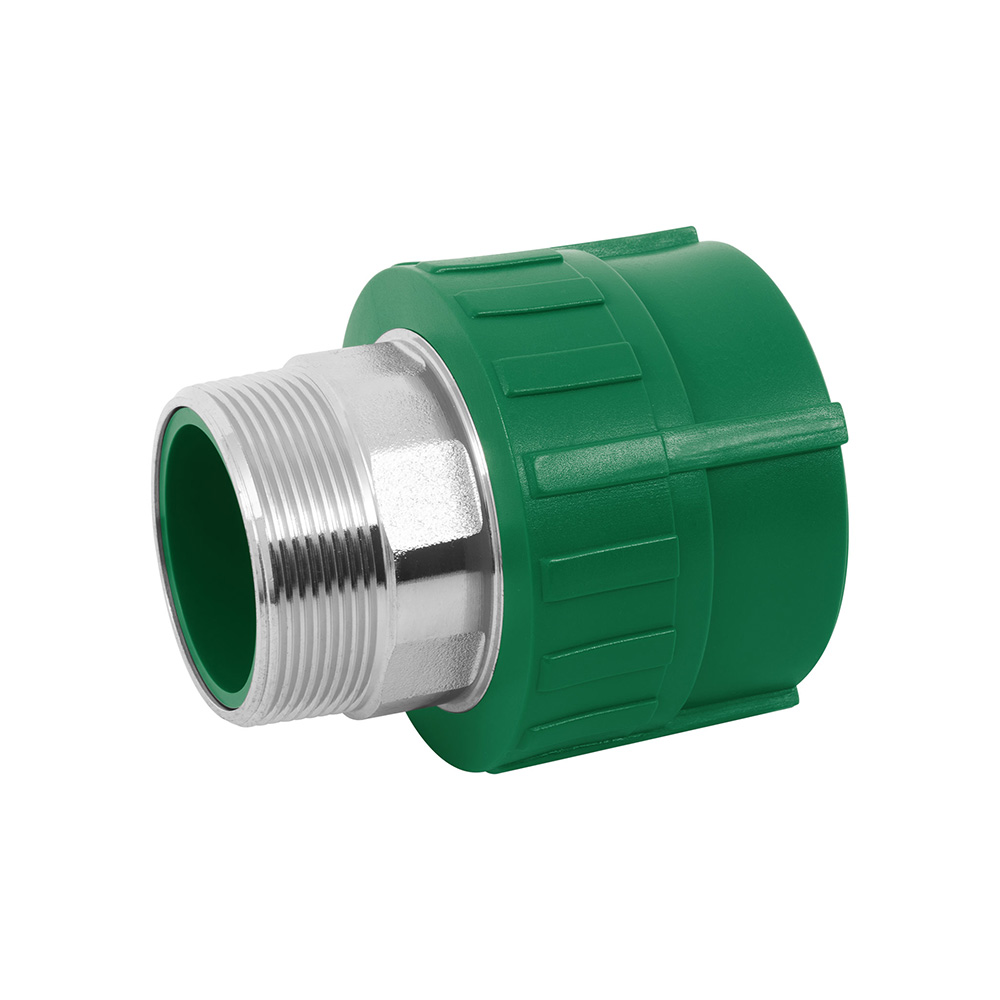ADAPTADOR PPR 2" MACHO TRUPPER FOSET CV-616 VERDE CON INSERTO METÁLICO