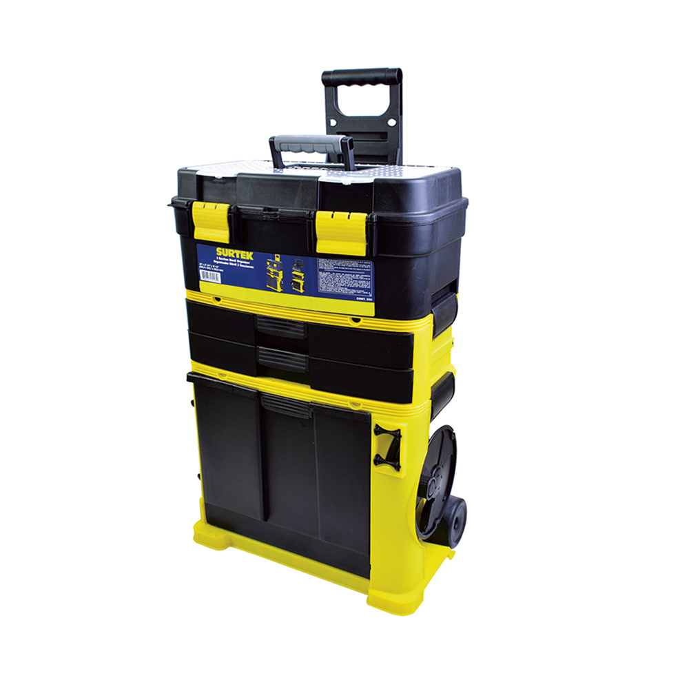 ORGANIZADOR MÓVIL DE PLÁSTICO SURTEK 125105 CON 3 NIVELES DE 12'' X 19''