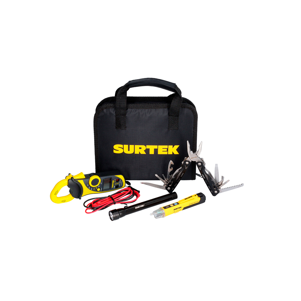 JUEGO DE HERRAMIENTA COMBINADO SURTEK JPE5 CON 5 PIEZAS CON PROBADORES ELÉCTRICOS