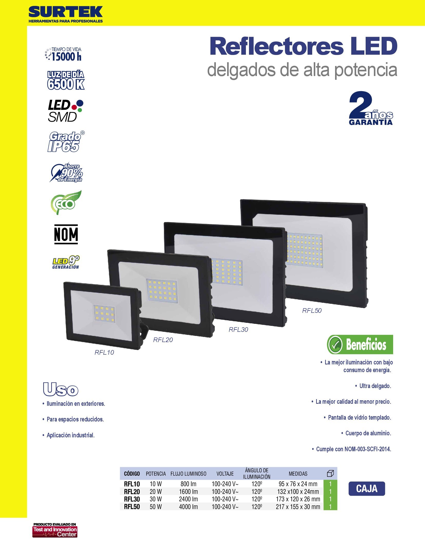 REFLECTOR DELGADO SURTEK RFL30 ALTA POTENCIA 30 WATTS - Image 2
