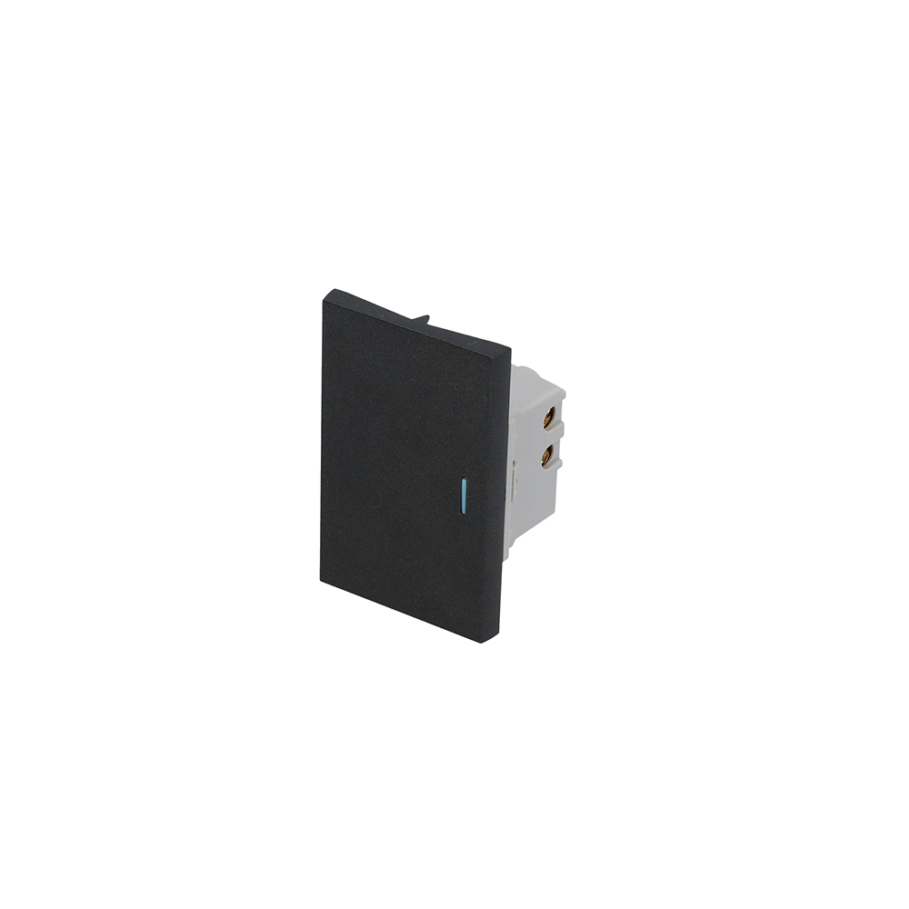 INTERRUPTOR MODULAR SWITCH SURTEK P607N NEGRO 1/1