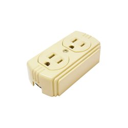 CONTACTO DÚPLEX SURTEK 136404 DE SUPERFICIE ATERRIZADO 15A 127 VOLTS