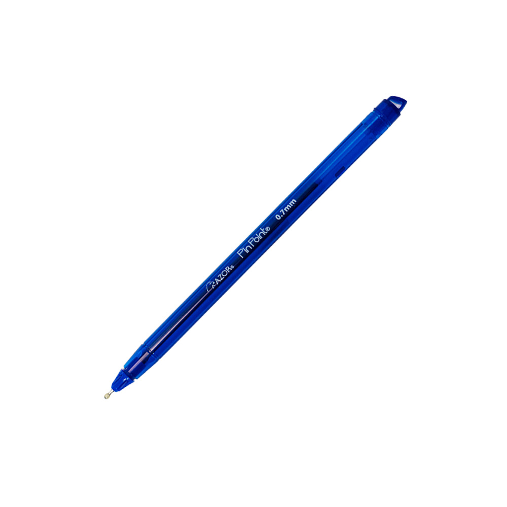BOLIGRAFO AZOR PIN POINT 6810AZ AZUL TRANSPARENTE PUNTA FINA 0.7 MILIMETROS - Image 2