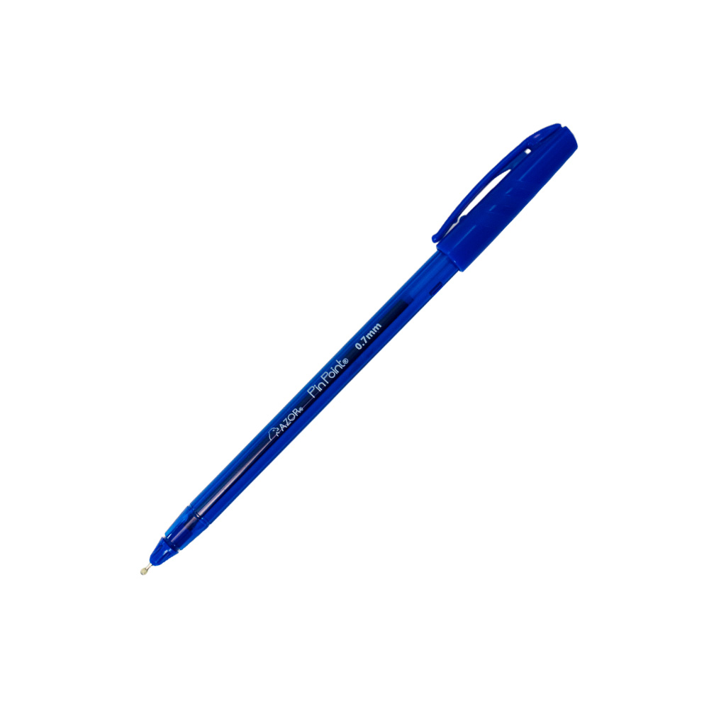 BOLIGRAFO AZOR PIN POINT 6810AZ AZUL TRANSPARENTE PUNTA FINA 0.7 MILIMETROS - Image 3