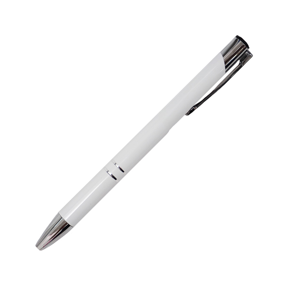 BOLIGRAFO RETRACTIL THORO BLANCO ACERO PUNTA MEDIA - Image 3