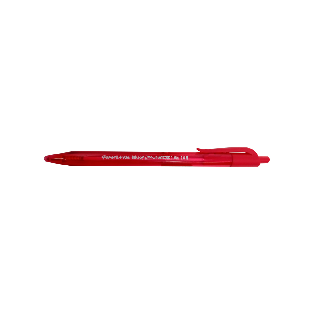 BOLIGRAFO RETRACTIL PAPER MATE KILOMETRICO LA3569 INKJOY 100RT ROJO PUNTA MEDIA 1.0 MILIMETRO - Image 3