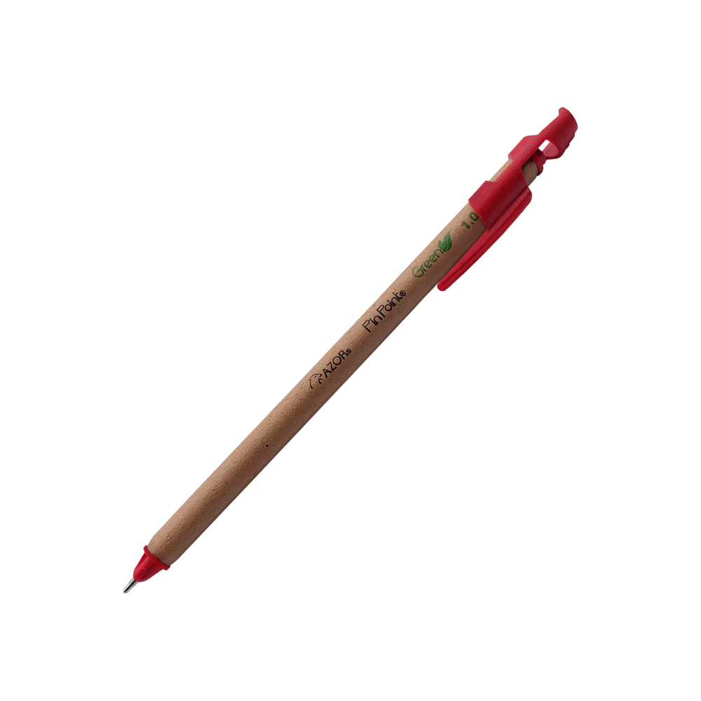 BOLIGRAFO AZOR PIN POINT GREEN 6860RO ROJO MEDIANO PUNTO DE AGUJA 1.0 MILIMETROS