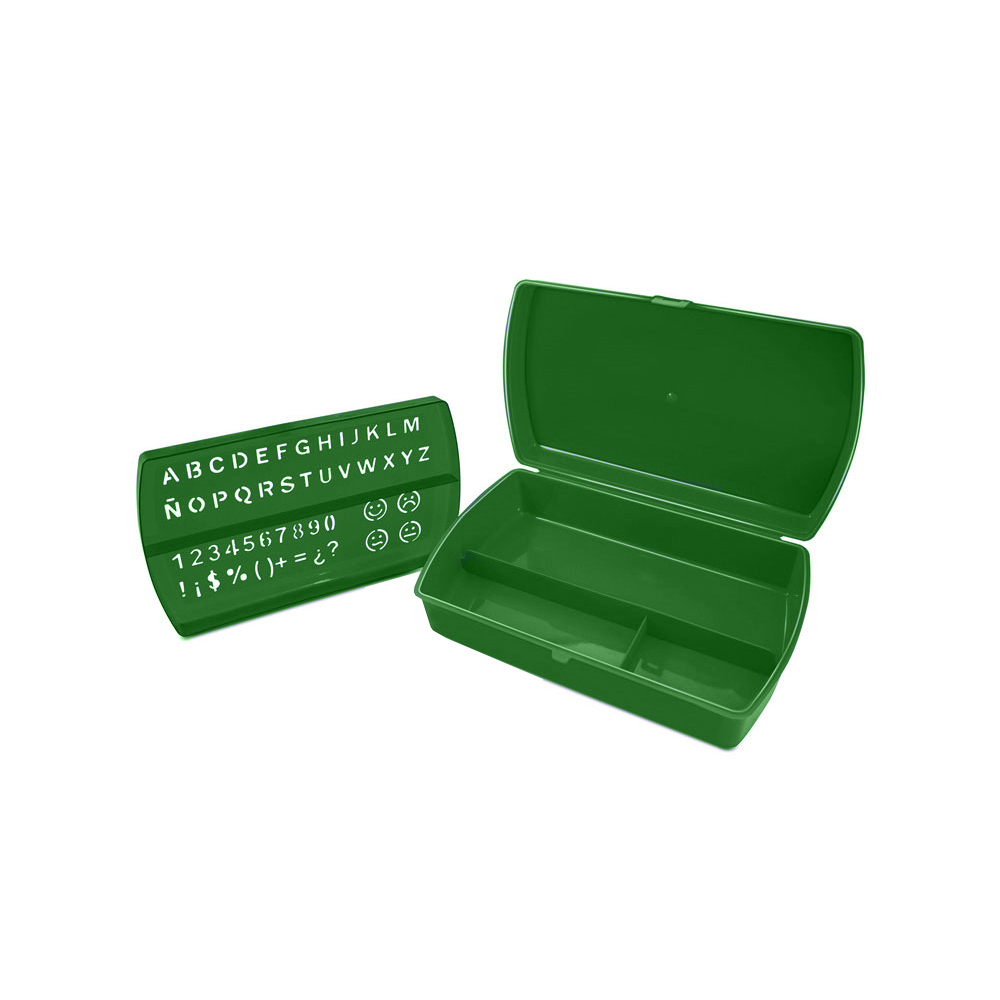LAPICERA DE PLASTICO JANEL LAP103ES13 VERDE BANDERA MEDIANA CON PLANTILLA