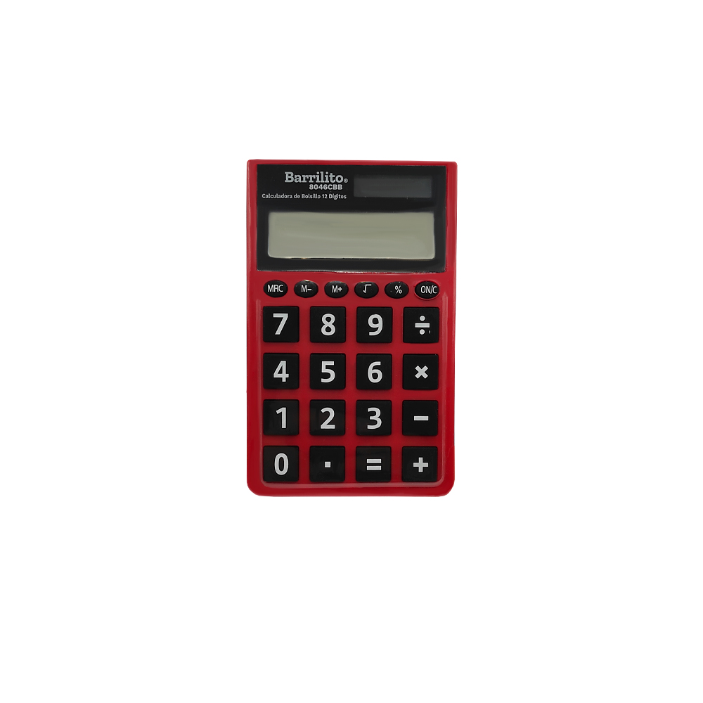 CALCULADORA DE BOLSILLO BARRILITO 8046CBB DE 12 DIGITOS - Image 2