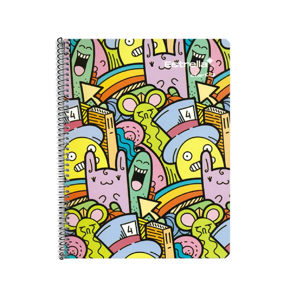 CUADERNO PROFESIONAL ESTRELLA STAR KID 0459 CUADRO 5 MILIMETROS ESPIRAL 100 HOJAS