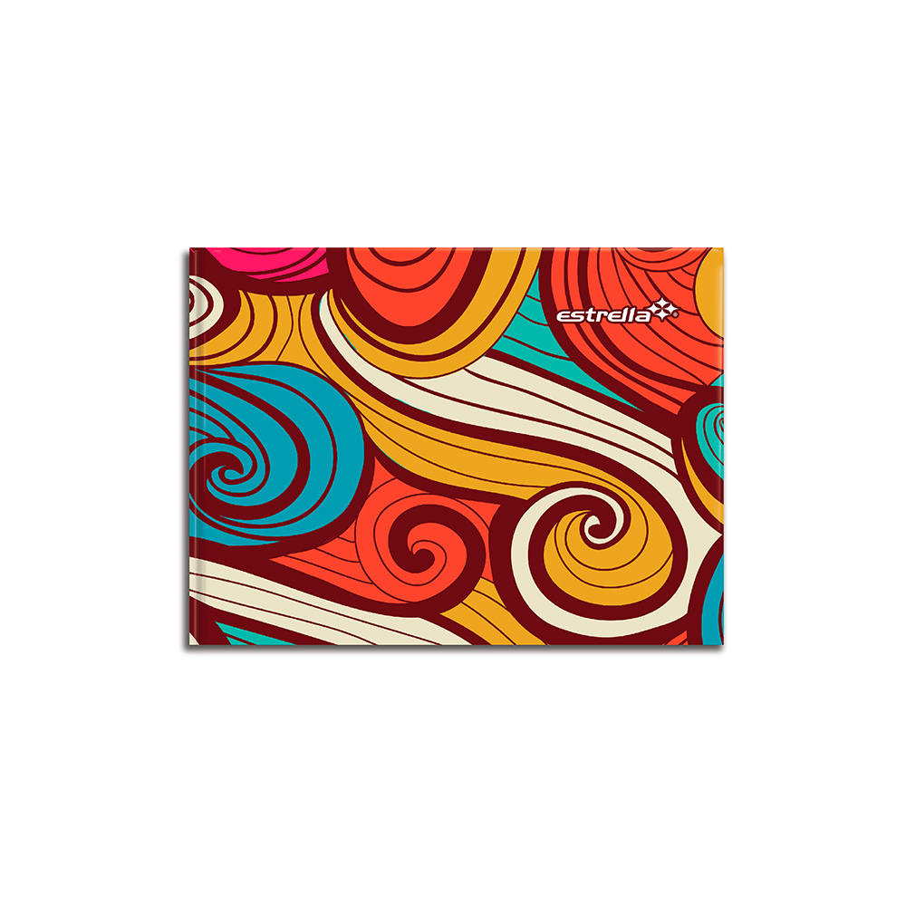 CUADERNO FORMA ITALIANA ESTRELLA 0064 RAYA PASTA DURA COSIDO 96 HOJAS