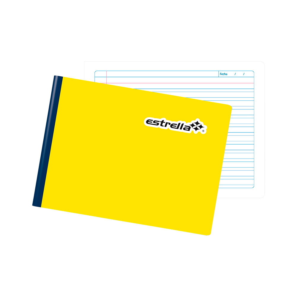 CUADERNO FORMA ITALIANA ESTRELLA 0654 DOBLE RAYA COSIDO 100 HOJAS - Image 3