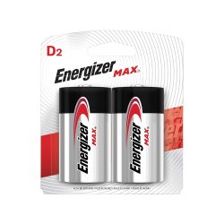 PILA ALCALINA ENERGIZER MAX E95BP-2 PAQUETE CON 2 PIEZAS TIPO D