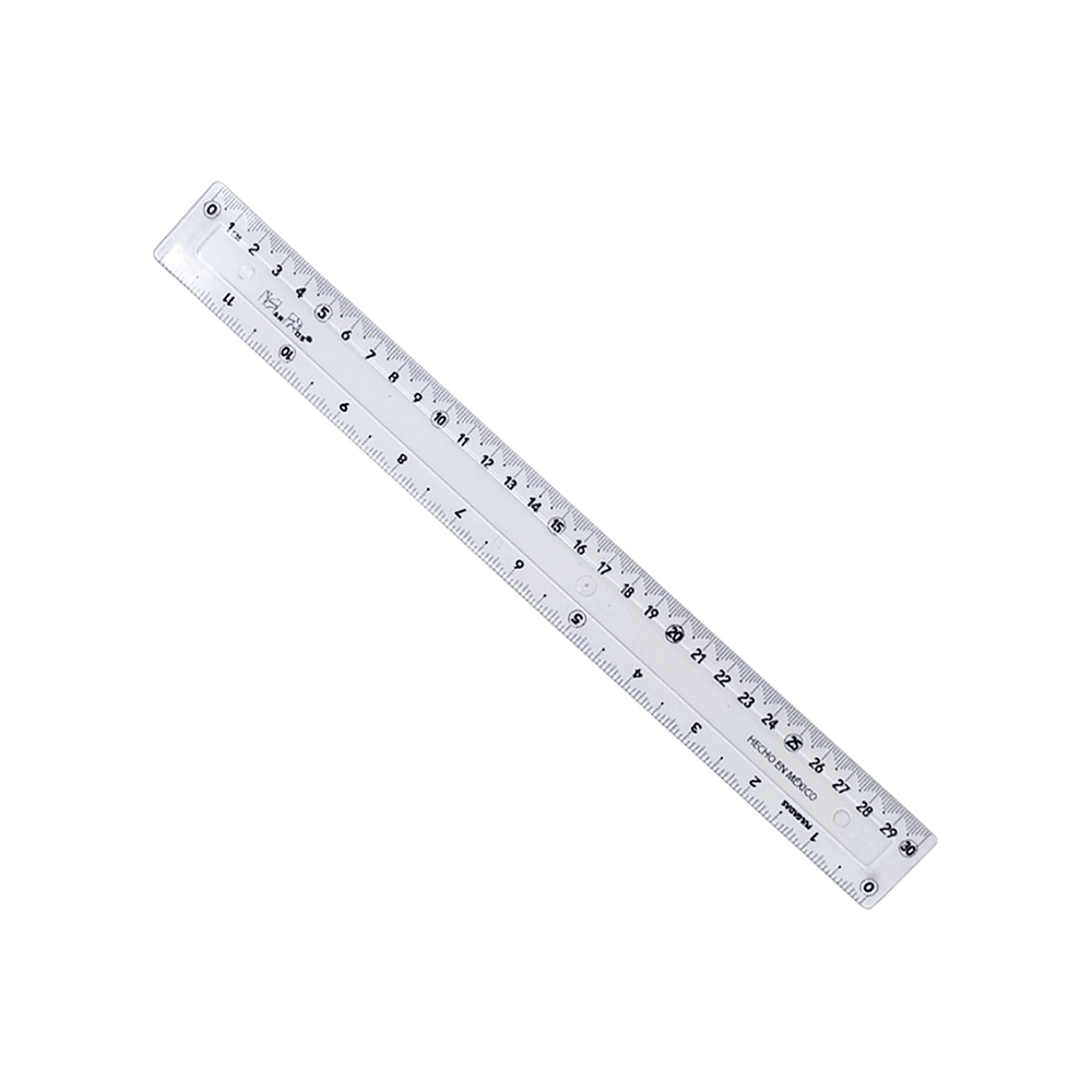 REGLA DE PLASTICO MARROS 30 CENTIMETROS