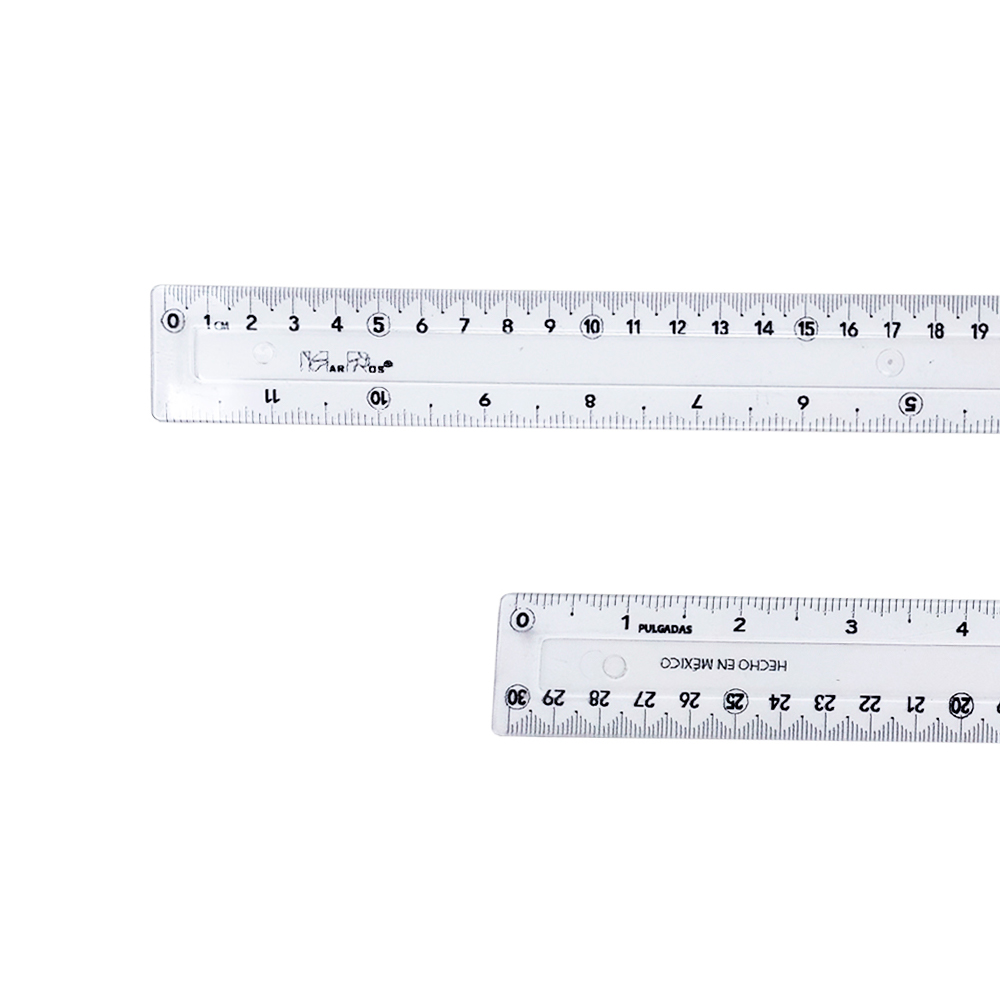 REGLA DE PLASTICO MARROS 30 CENTIMETROS - Image 2