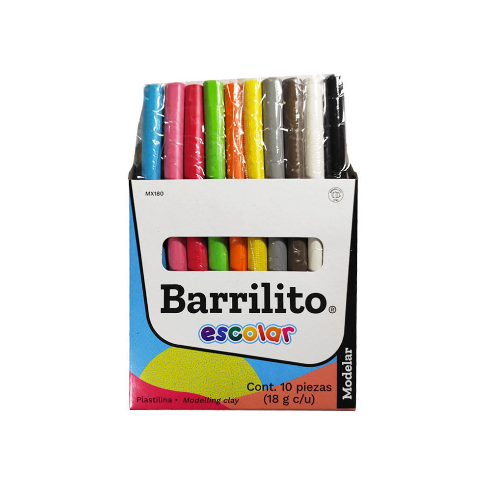 PLASTILINA ESCOLAR BARRILITO MX180 CON 10 BARRAS - Image 2