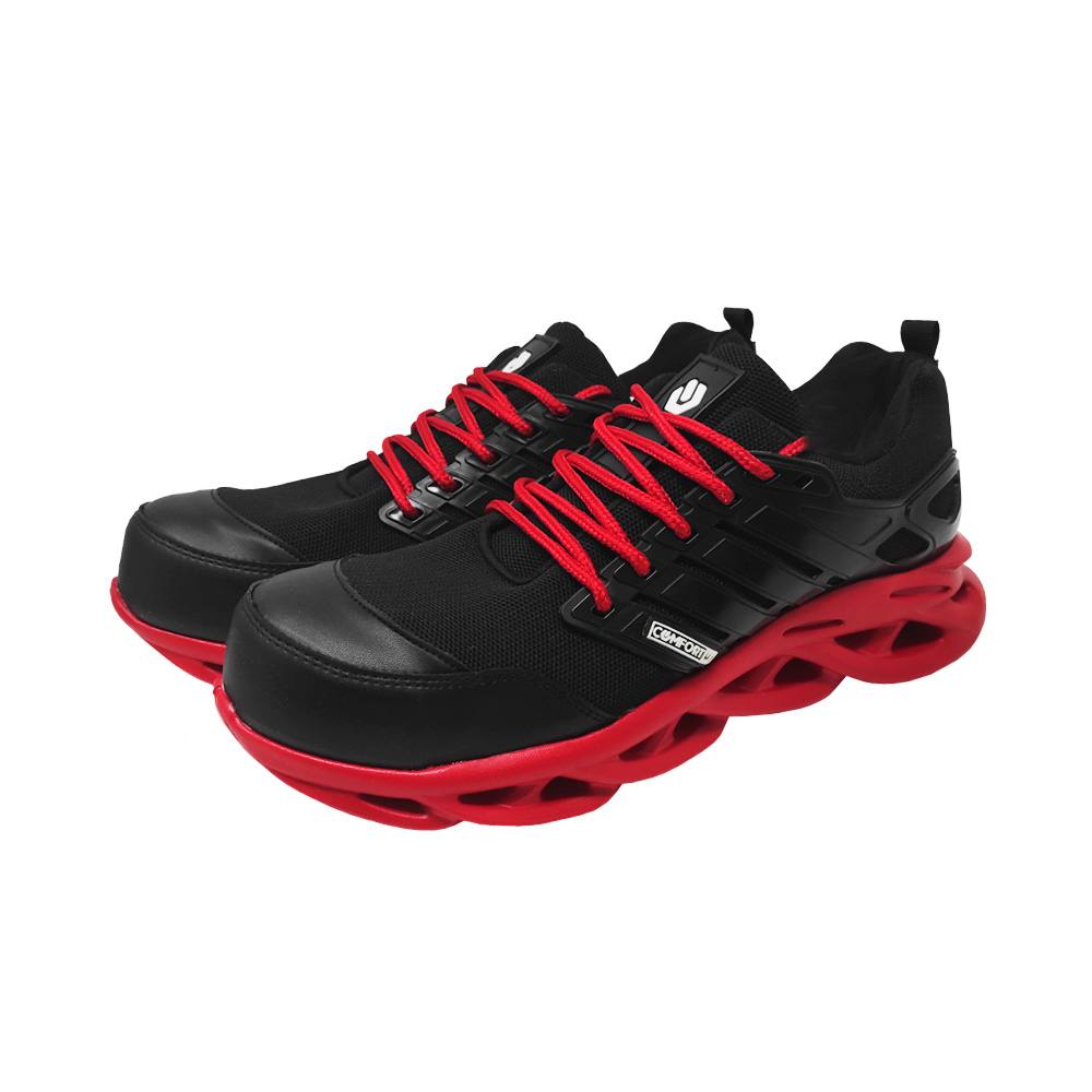 ZAPATO DE SEGURIDAD COMFORT MX TJ204 NEGRO ROJO TALLA 23 - Image 2